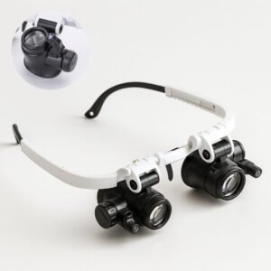 Lupenbrille für Präzisionsarbeit mit LED und Kopfband