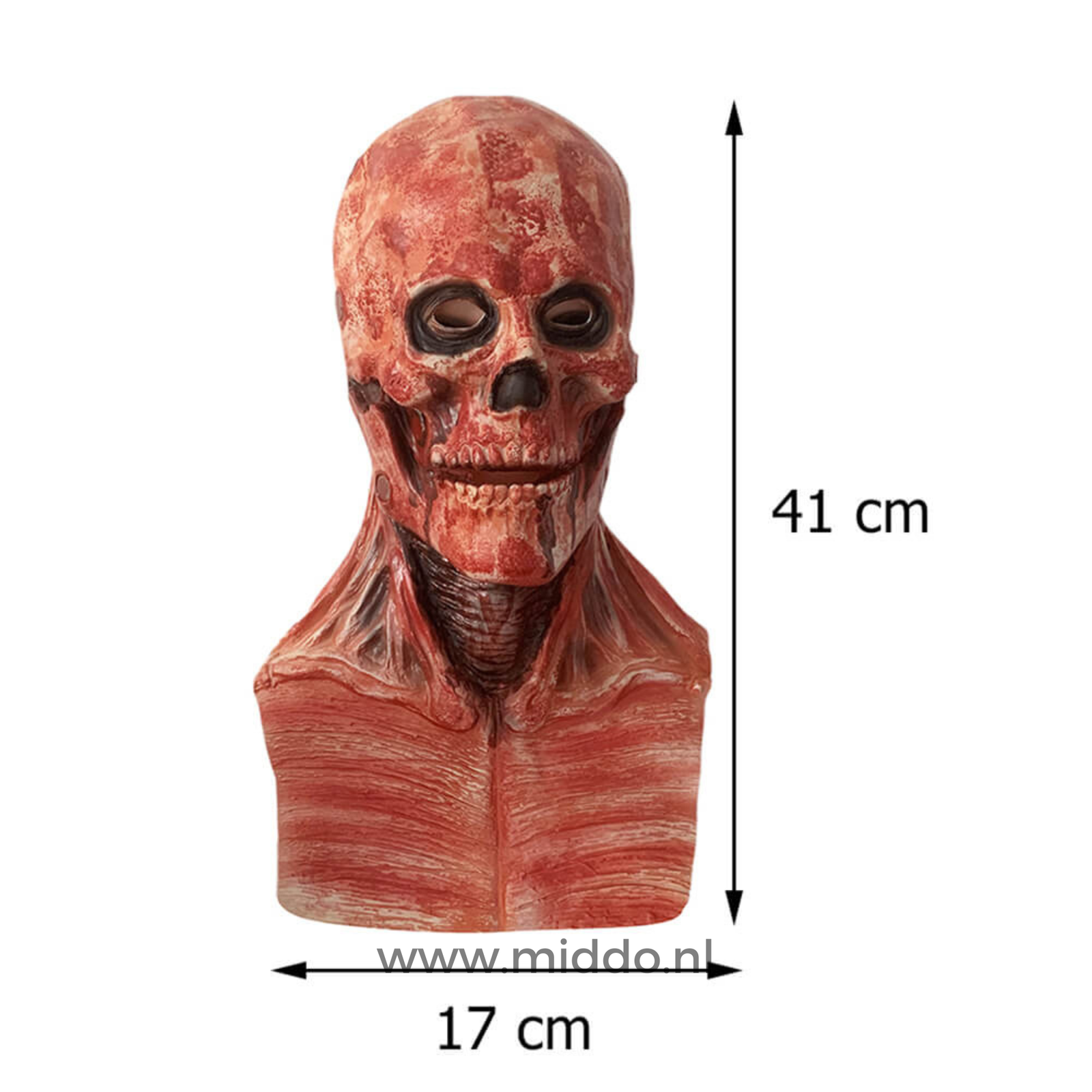 Halloween Maske Latex mit abnehmbarer Schicht & beweglichem Kiefer – Bild 4
