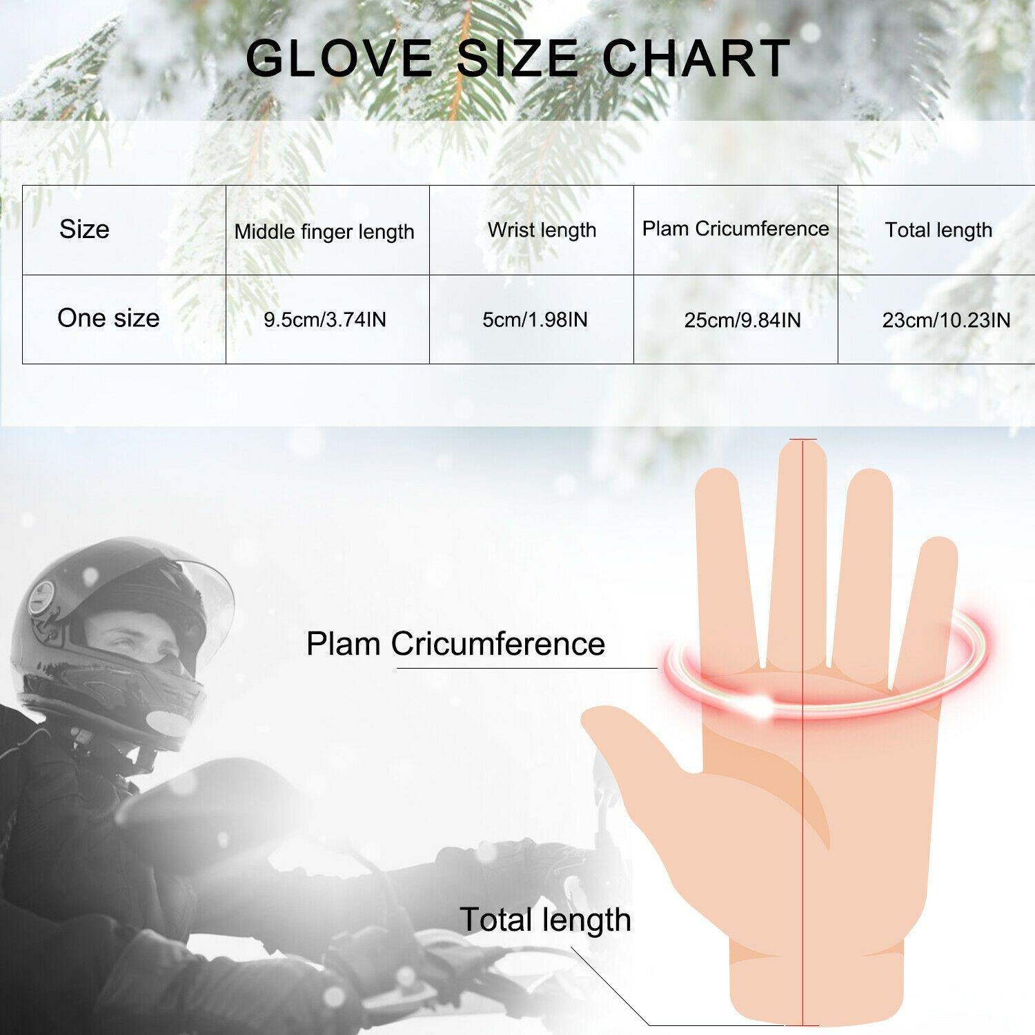 Skihandschuhe Leder -30°C winddicht Samtfutter Touchscreen – Bild 4