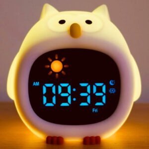 Kinderwecker mit Nachtlicht 8 Farben & 6 Klänge USB
