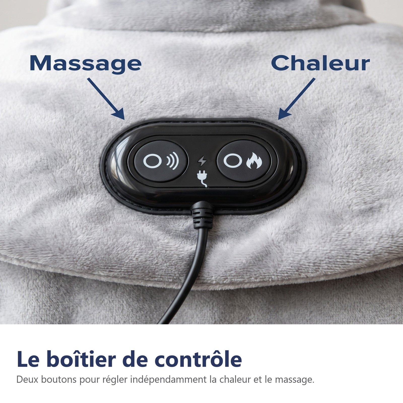 Heizschal Nacken Schulter USB-C Samt 3 Heizstufen Massage – Bild 8