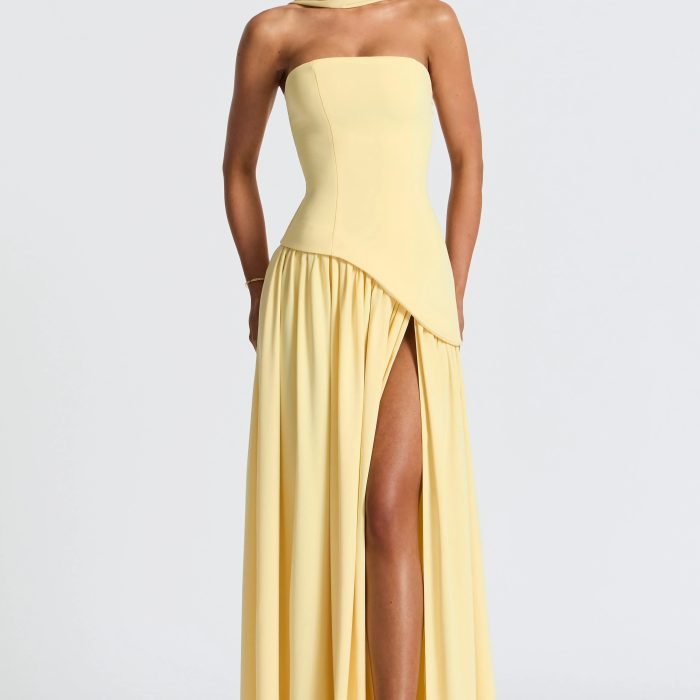 robe-longue-femme-col-ras-du-cou-et-fente-7b37f